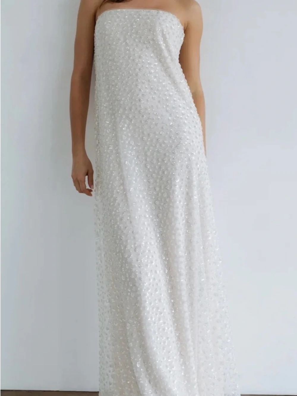 Jenny Yoo Strapless Beaded Dress - size 12 Aaron’s dress